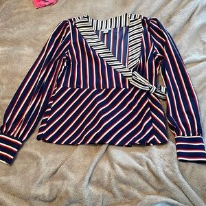 Red white and blue women’s blouse